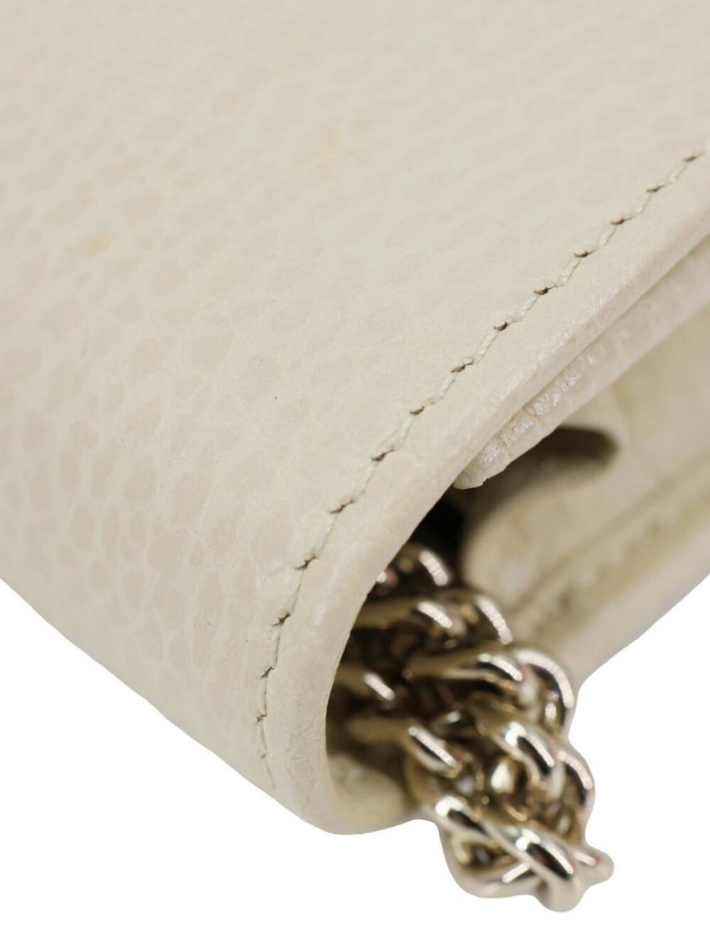 Gucci  GG Interlocking Leather Wallet On Chain Crossbody Bag Off White 615523 - Picture 9 of 14